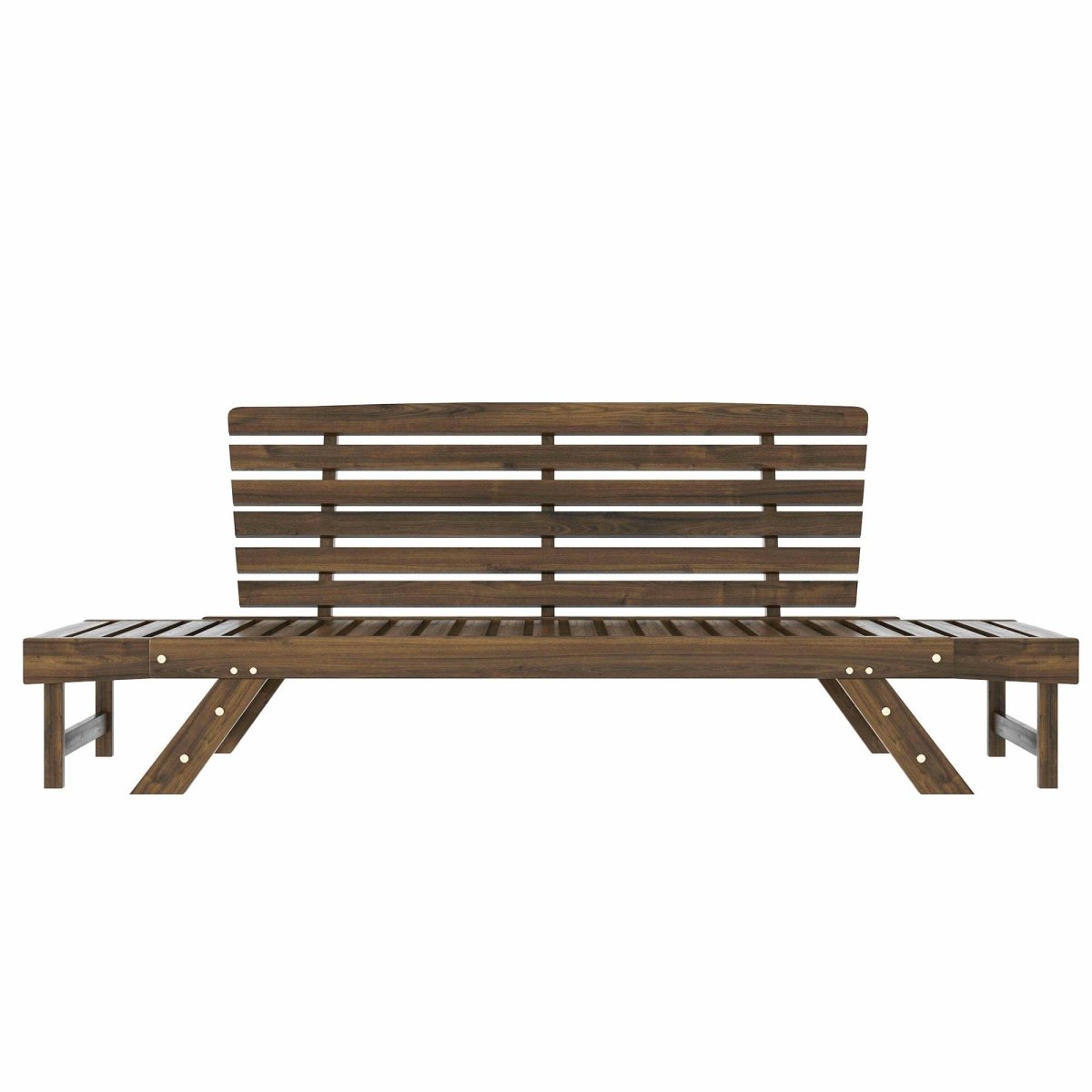 Outdoor Adjustable Acacia Wood Patio Daybed With Cushions - Sleep Galleria
