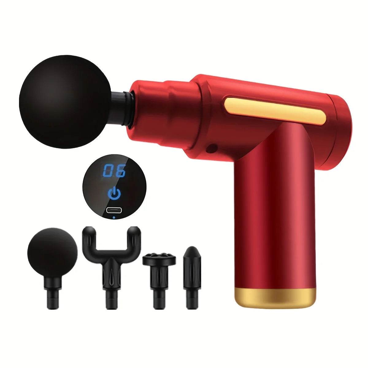 Portable Digital Fascia Gun with LED Display and Six-Speed Settings - Sleep Galleria