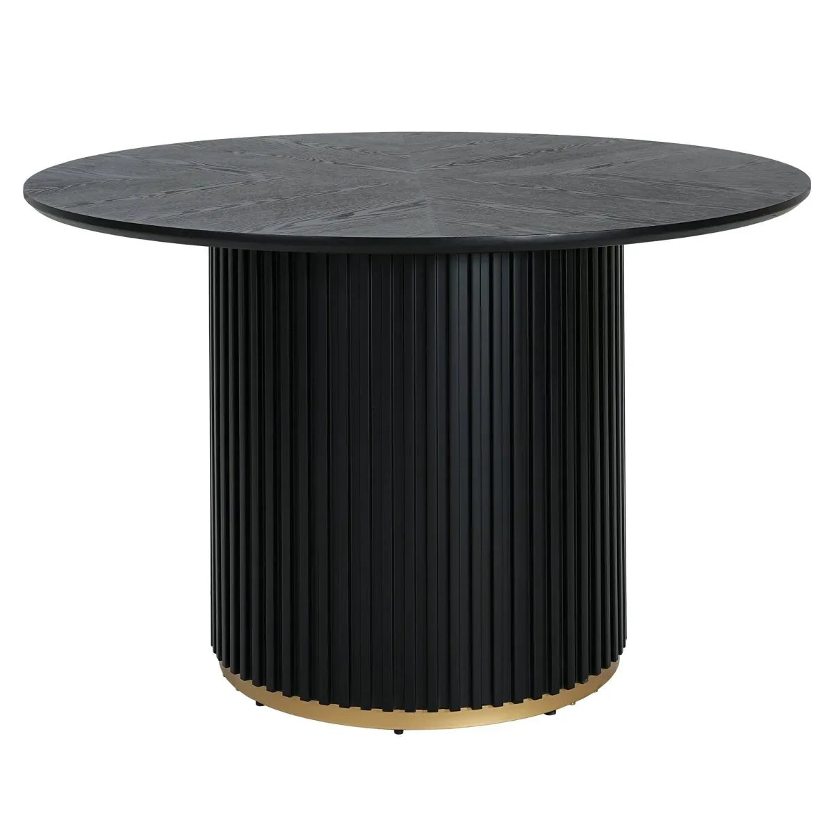 Round Espresso Pedestal Dining Table Seats Four - Omega Lifestyles