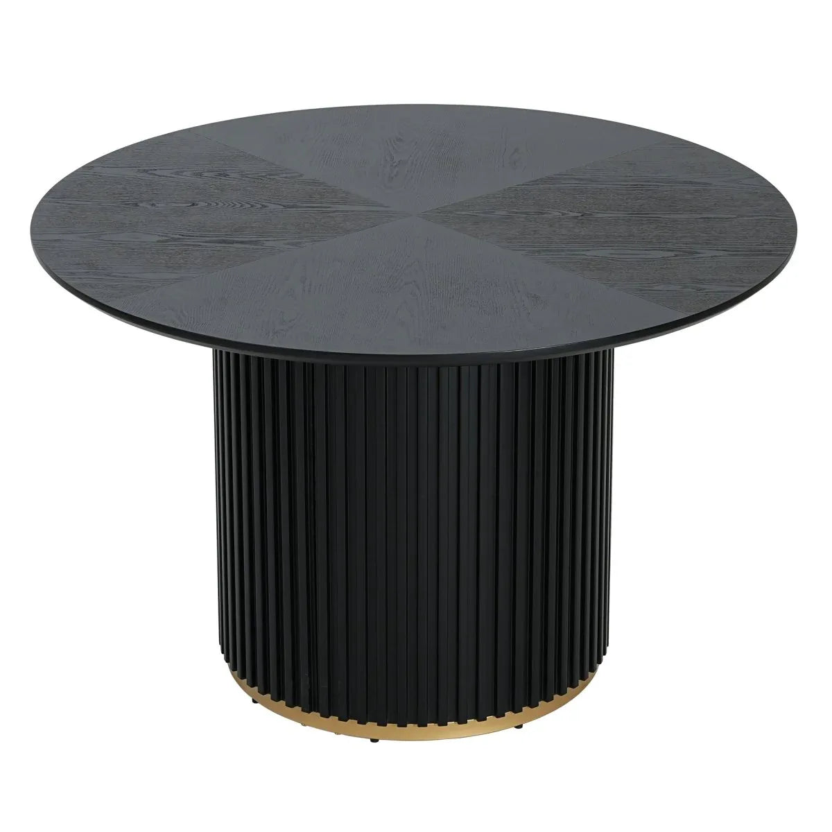Round Espresso Pedestal Dining Table Seats Four - Omega Lifestyles
