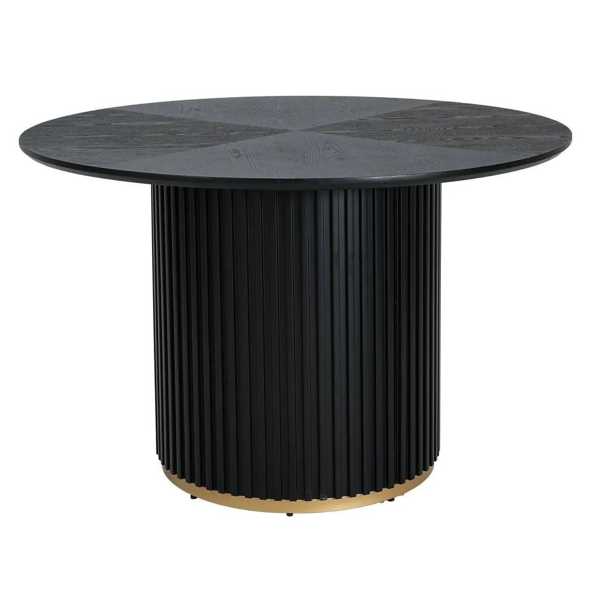 Round Espresso Pedestal Dining Table Seats Four - Omega Lifestyles