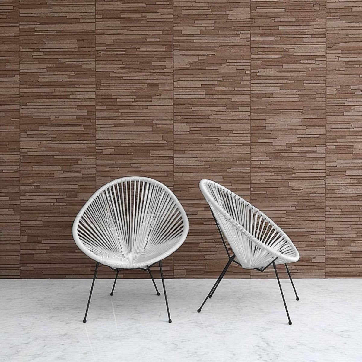 Set of 2 Mid - Century Modern Outdoor Aluminum Lounge Chairs - Veluna - Omega Lifestyles