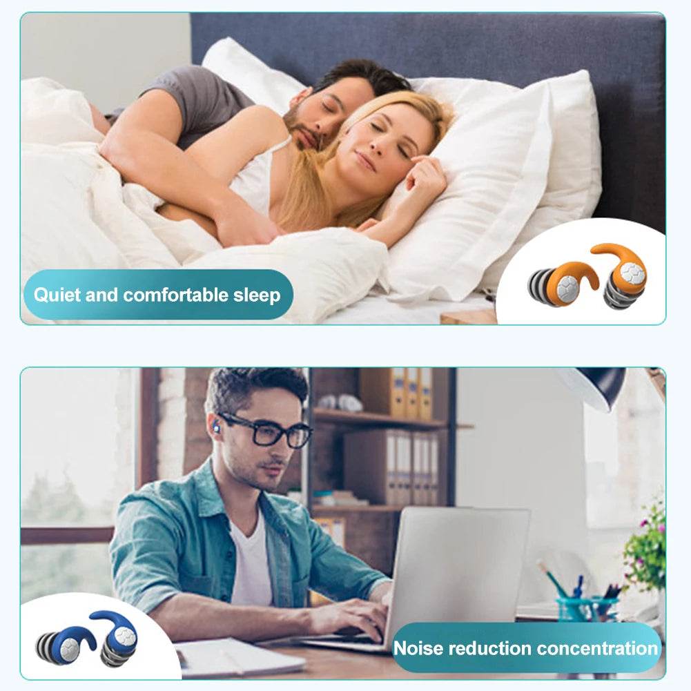 Soft Nano Silica Gel Noise Reduction Earplugs - Sleep Galleria