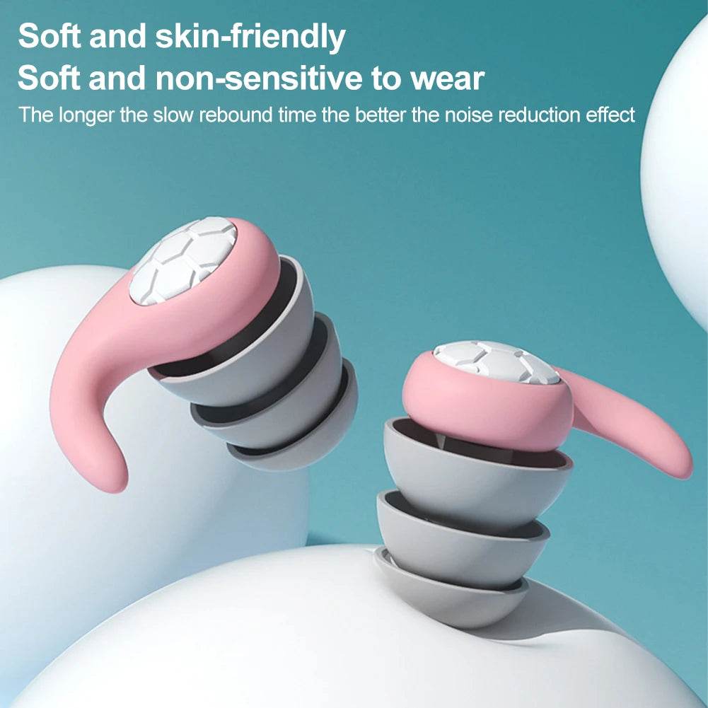 Soft Nano Silica Gel Noise Reduction Earplugs - Sleep Galleria