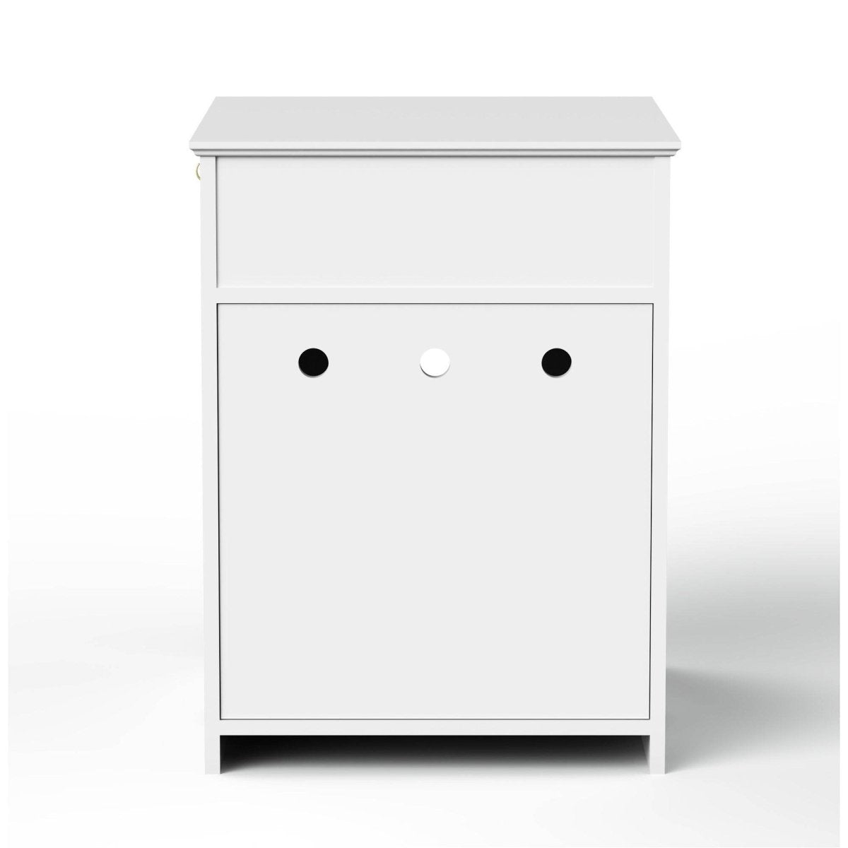 Solid Wood White Cat Litter Box Enclosure With Drawer - Sleep Galleria