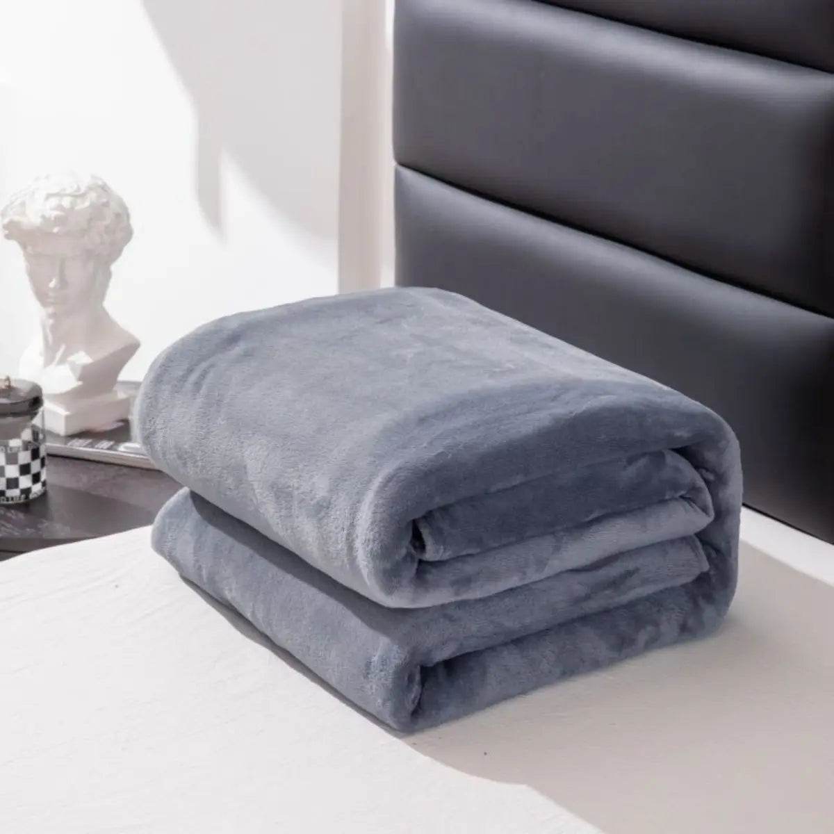 Thickened Fleece Solid Color All-Season Blanket - Sleep Galleria
