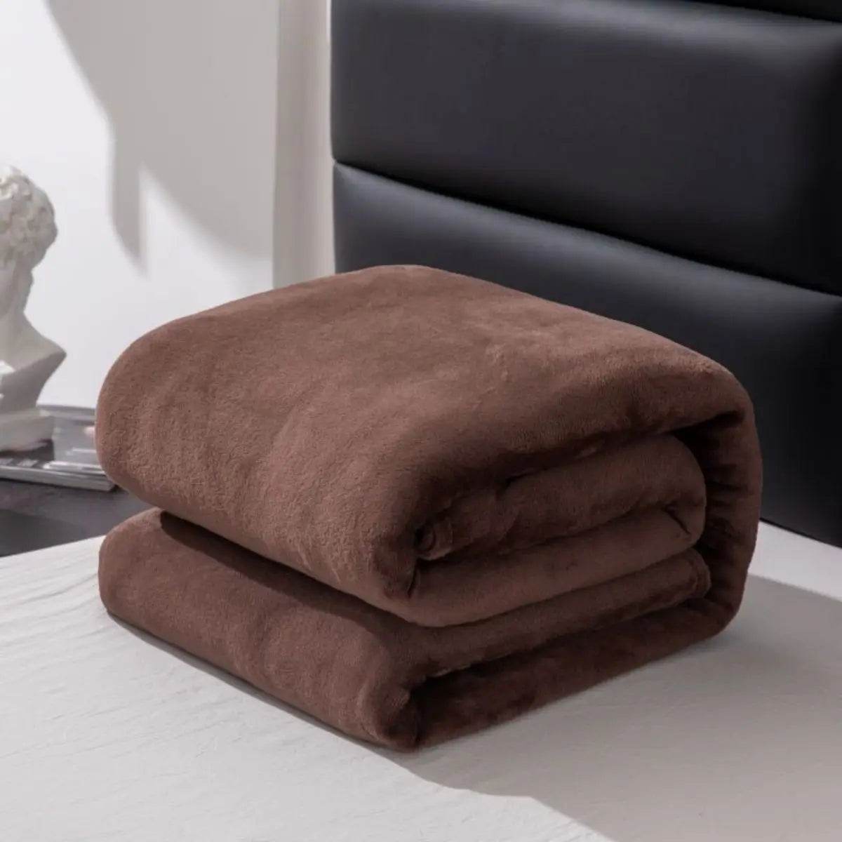 Thickened Fleece Solid Color All-Season Blanket - Sleep Galleria