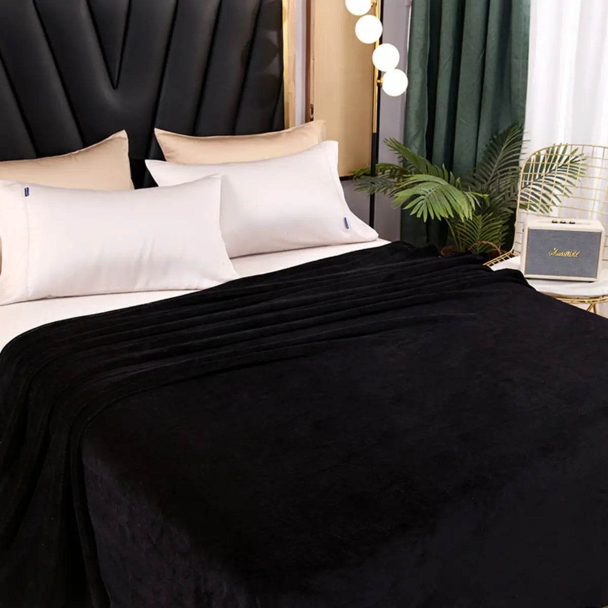 Thickened Fleece Solid Color All-Season Blanket - Sleep Galleria