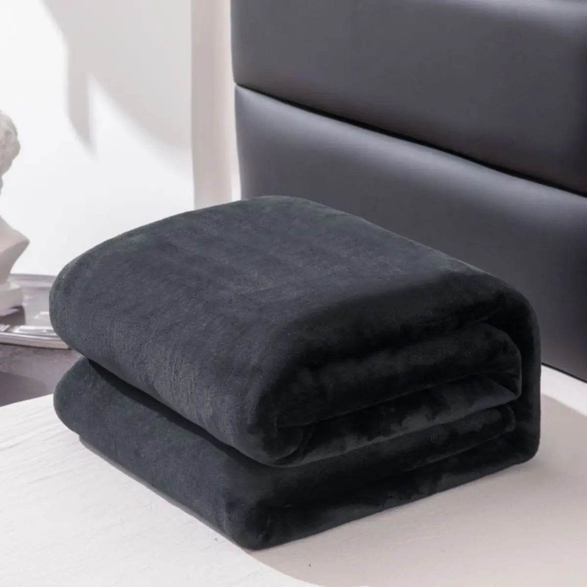 Thickened Fleece Solid Color All-Season Blanket - Sleep Galleria