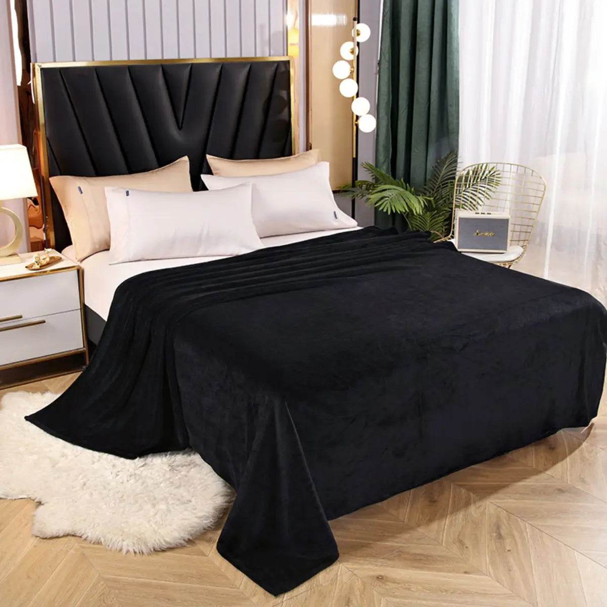 Thickened Fleece Solid Color All-Season Blanket - Sleep Galleria