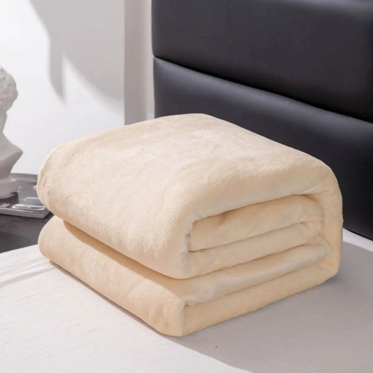 Thickened Fleece Solid Color All-Season Blanket - Sleep Galleria