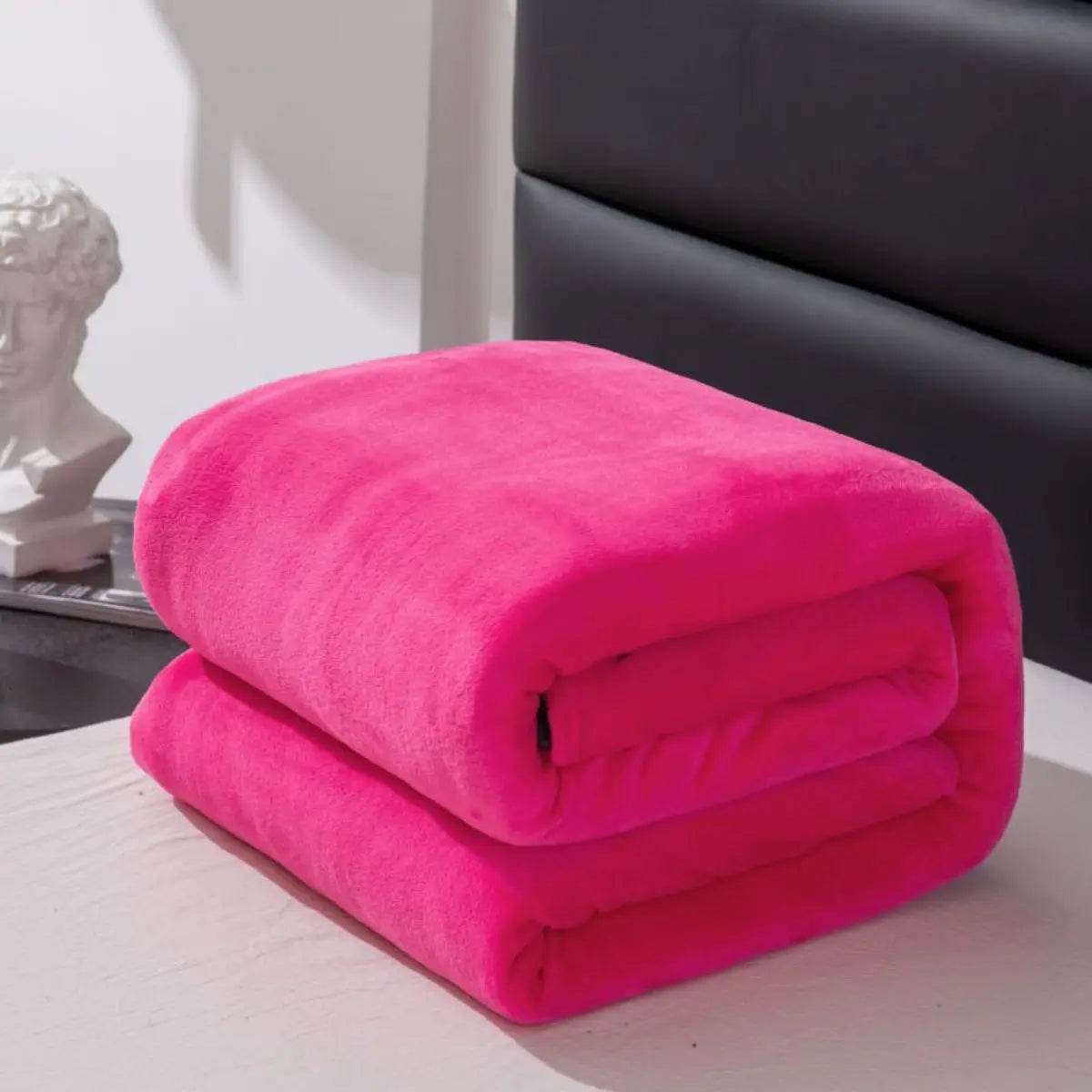 Thickened Fleece Solid Color All-Season Blanket - Sleep Galleria