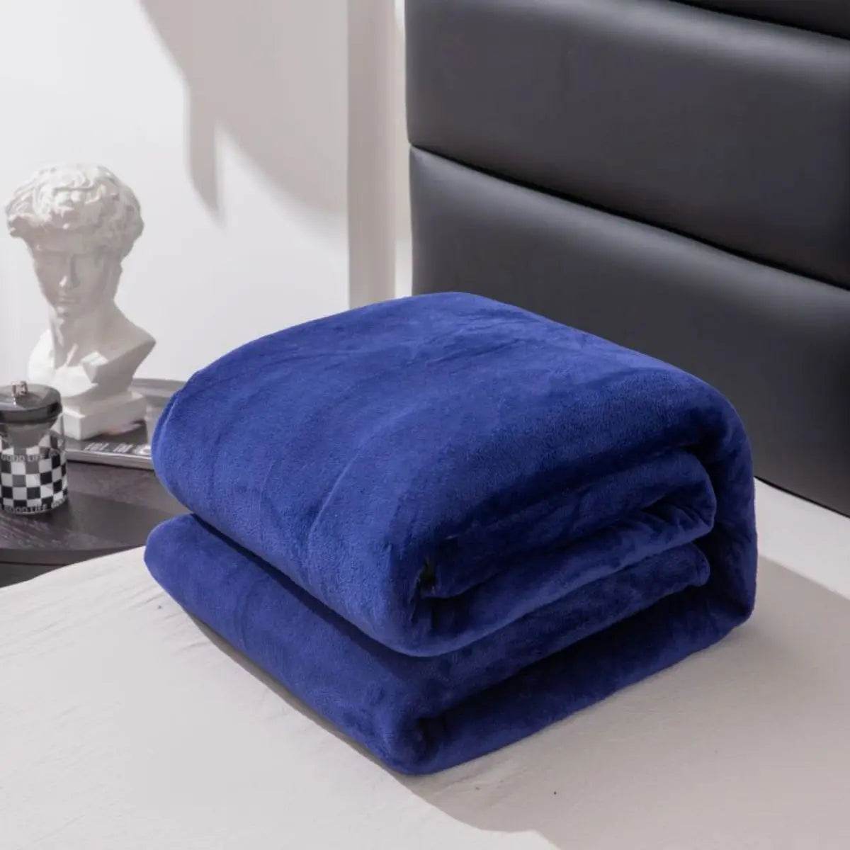 Thickened Fleece Solid Color All-Season Blanket - Sleep Galleria