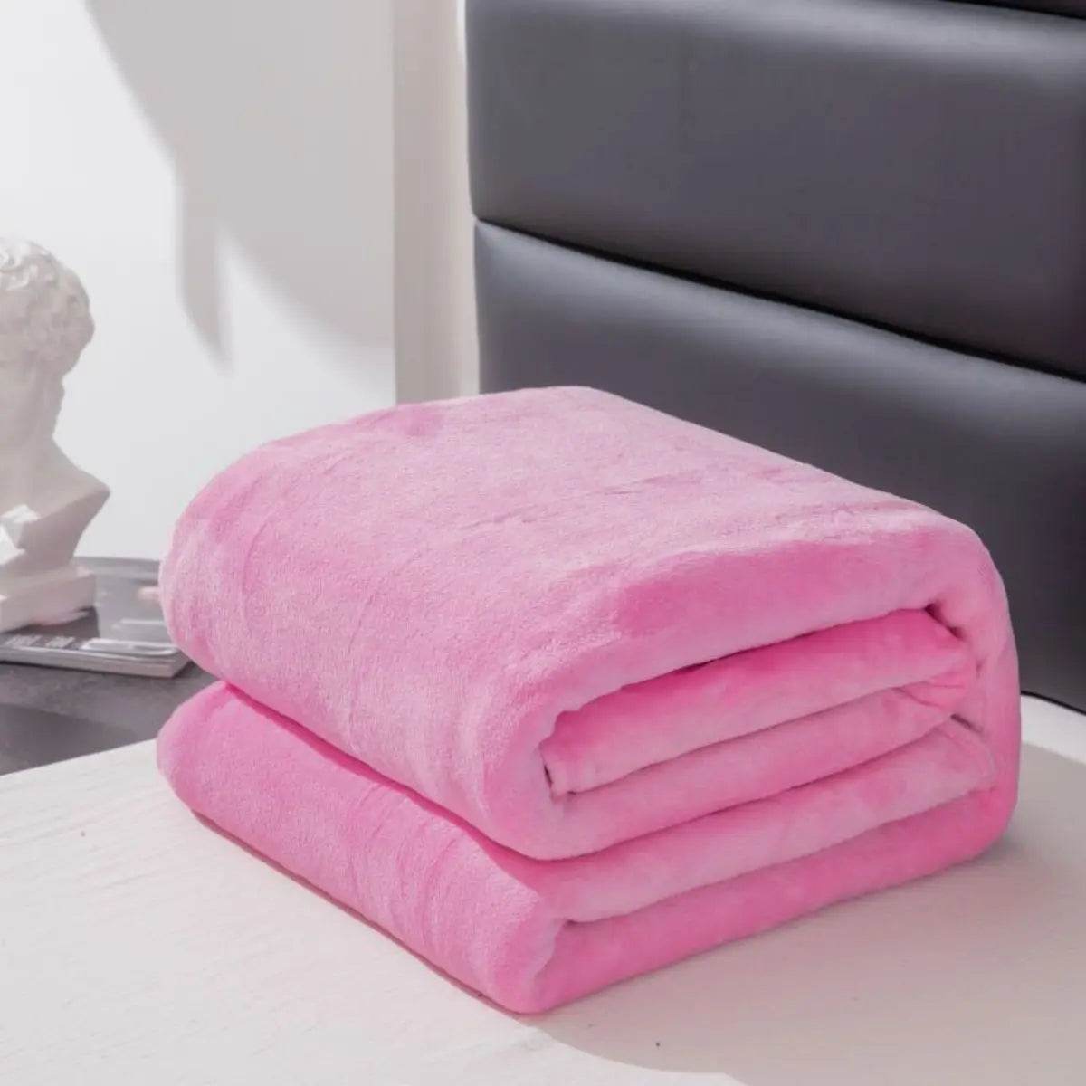 Thickened Fleece Solid Color All-Season Blanket - Sleep Galleria