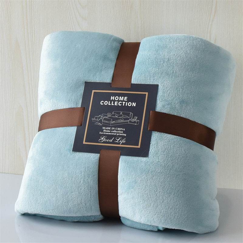 Thickened Polyester Fiber Flannel Travel Blanket - Sleep Galleria