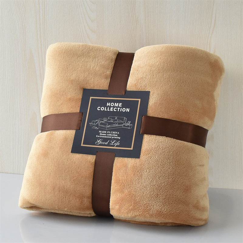 Thickened Polyester Fiber Flannel Travel Blanket - Sleep Galleria