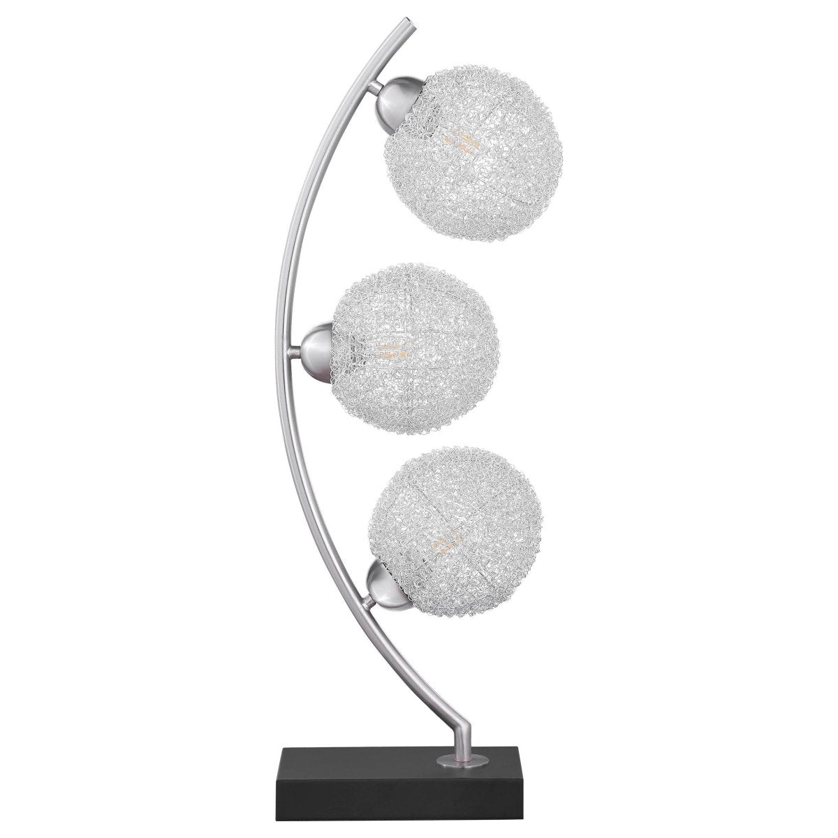 Three-Light Woven Spherical Metal LED Table Lamp - Sleep Galleria