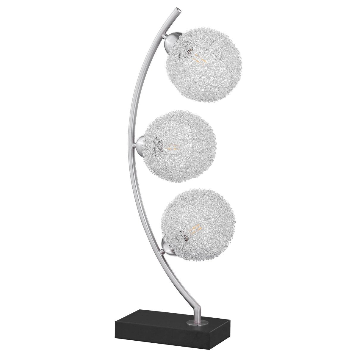 Three-Light Woven Spherical Metal LED Table Lamp - Sleep Galleria