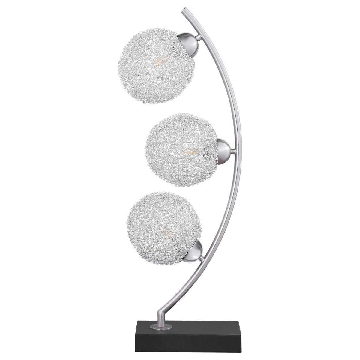Three-Light Woven Spherical Metal LED Table Lamp - Sleep Galleria