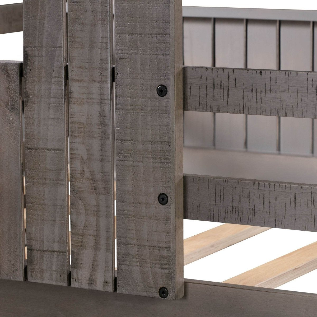 Twin - Over - Full Solid Wood Playhouse Bunk Bed With Ladder - Veluna - Omega Lifestyles