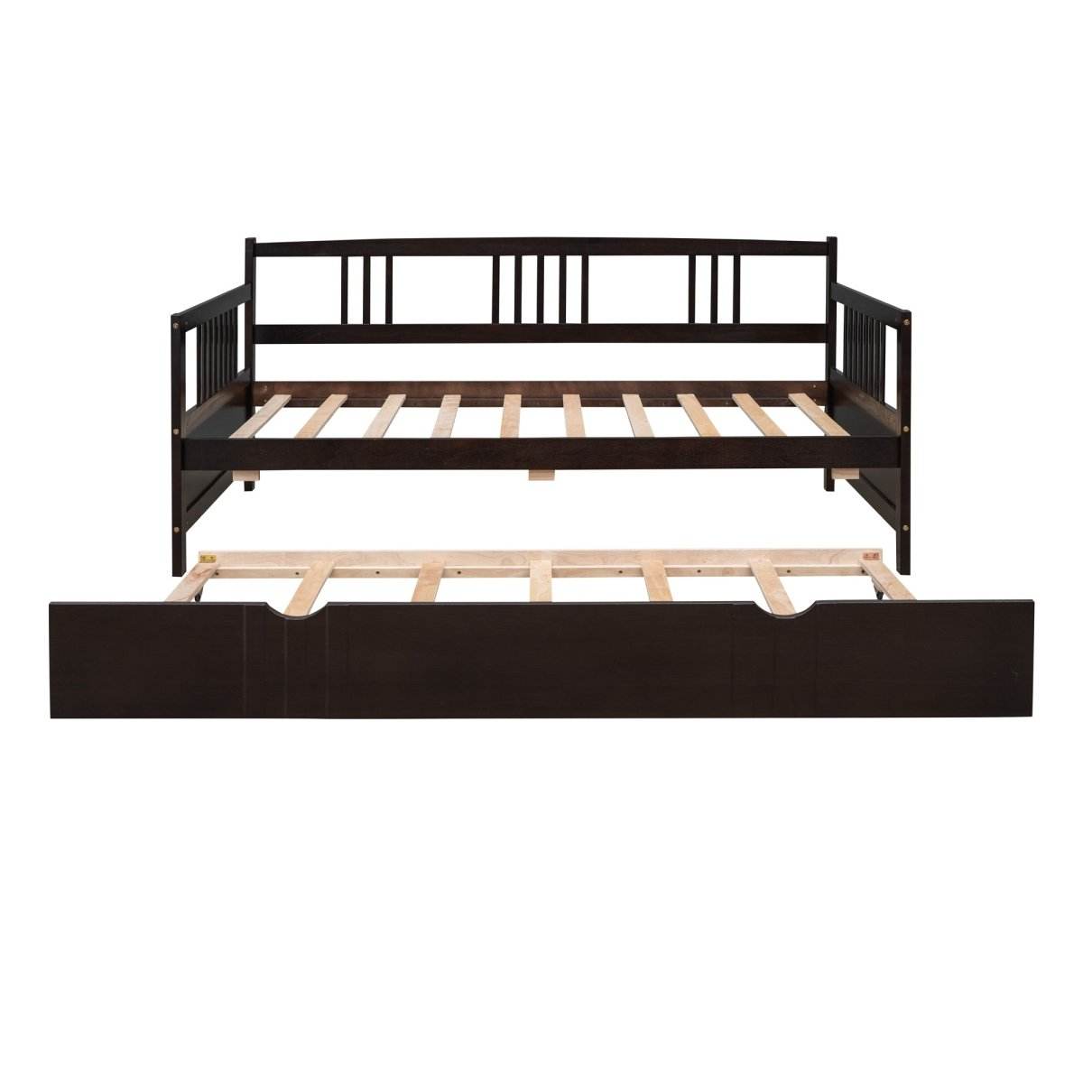 Twin Size Solid Wood Daybed With Trundle Bed - Sleep Galleria