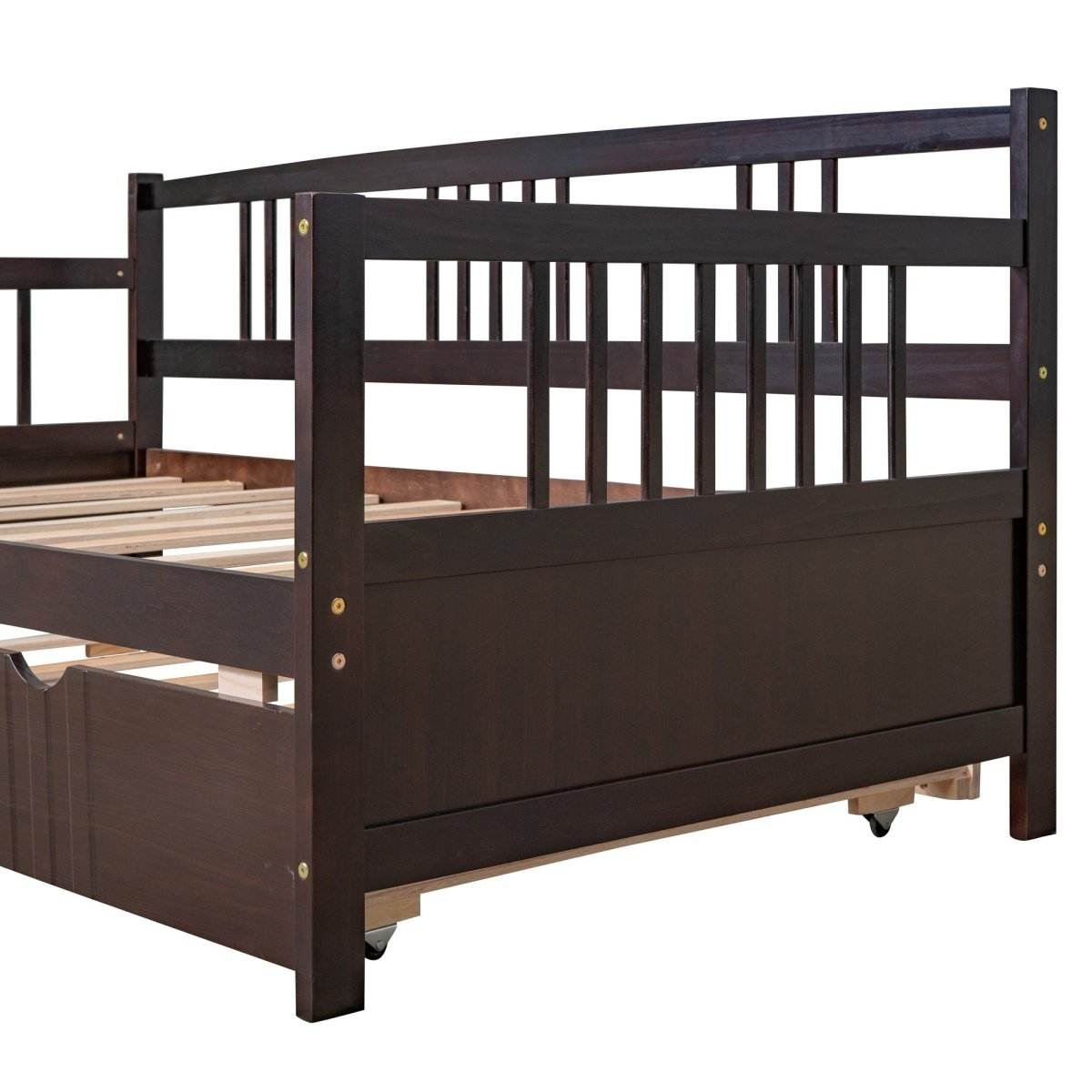 Twin Size Solid Wood Daybed With Trundle Bed - Sleep Galleria
