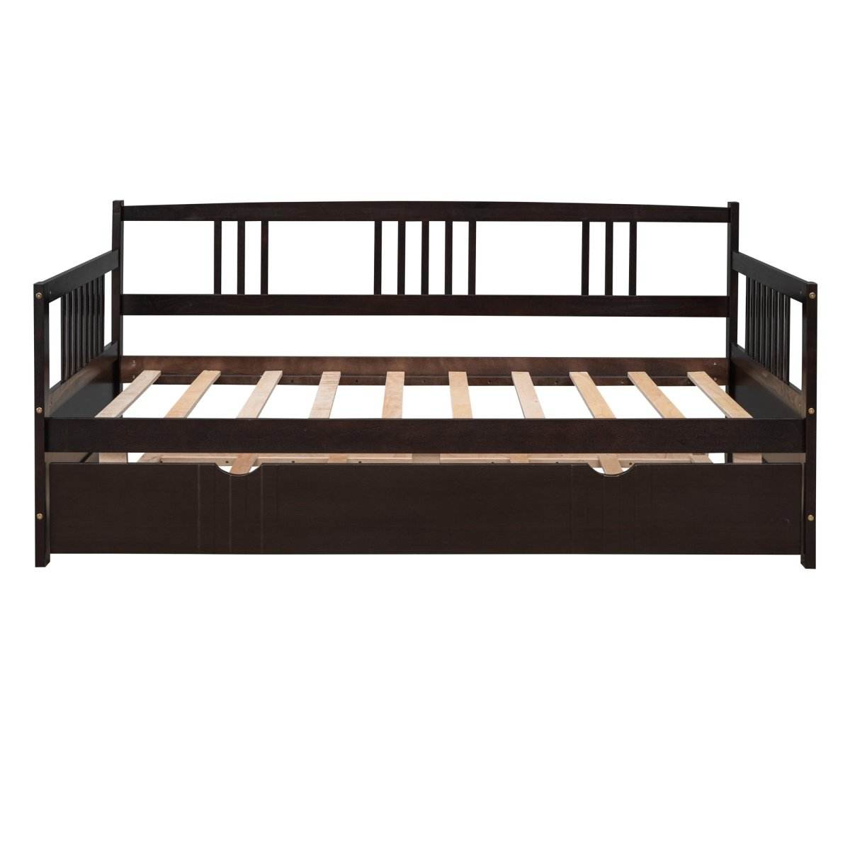 Twin Size Solid Wood Daybed With Trundle Bed - Sleep Galleria
