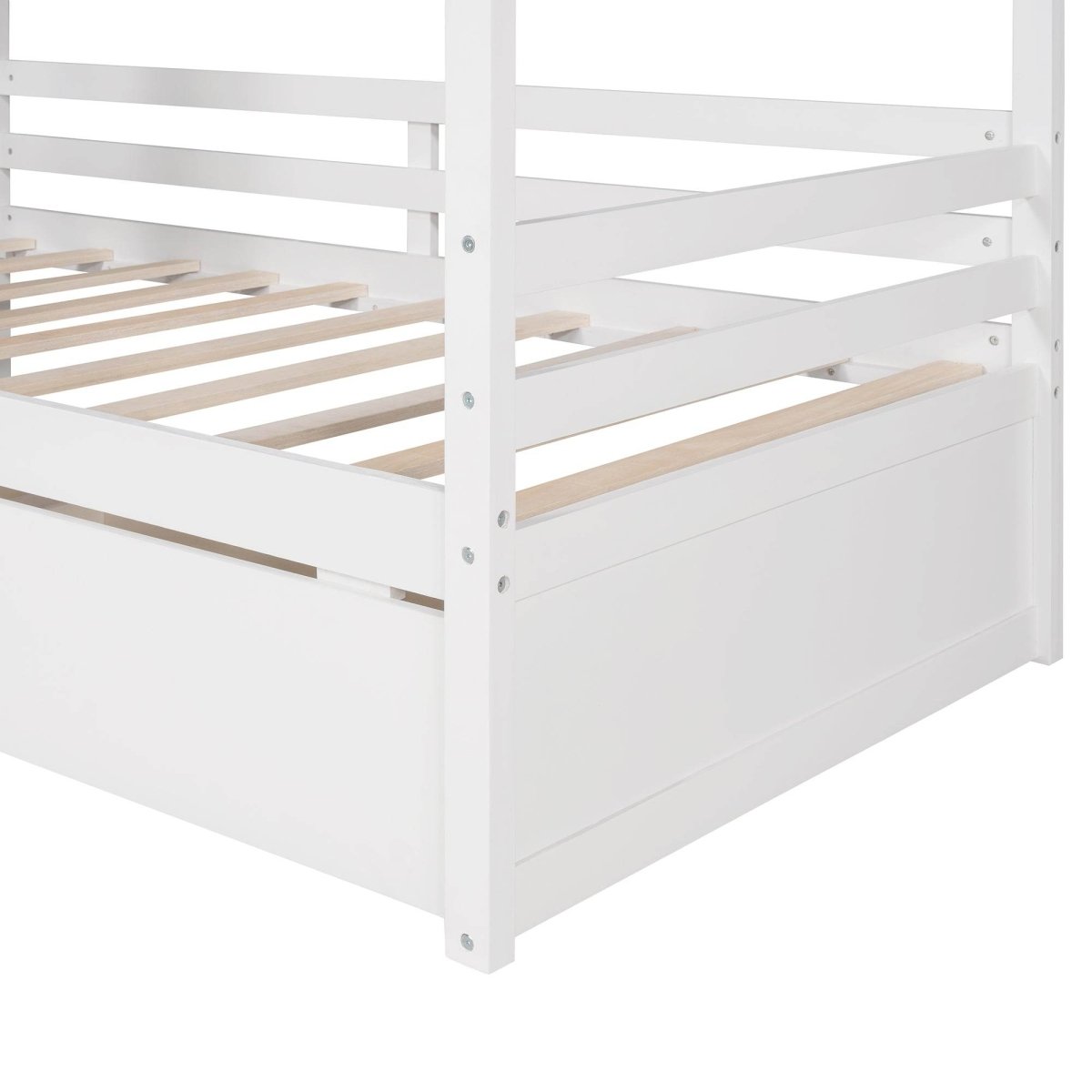 Twin Solid Wood House Bed With Two Drawers - Veluna - Omega Lifestyles