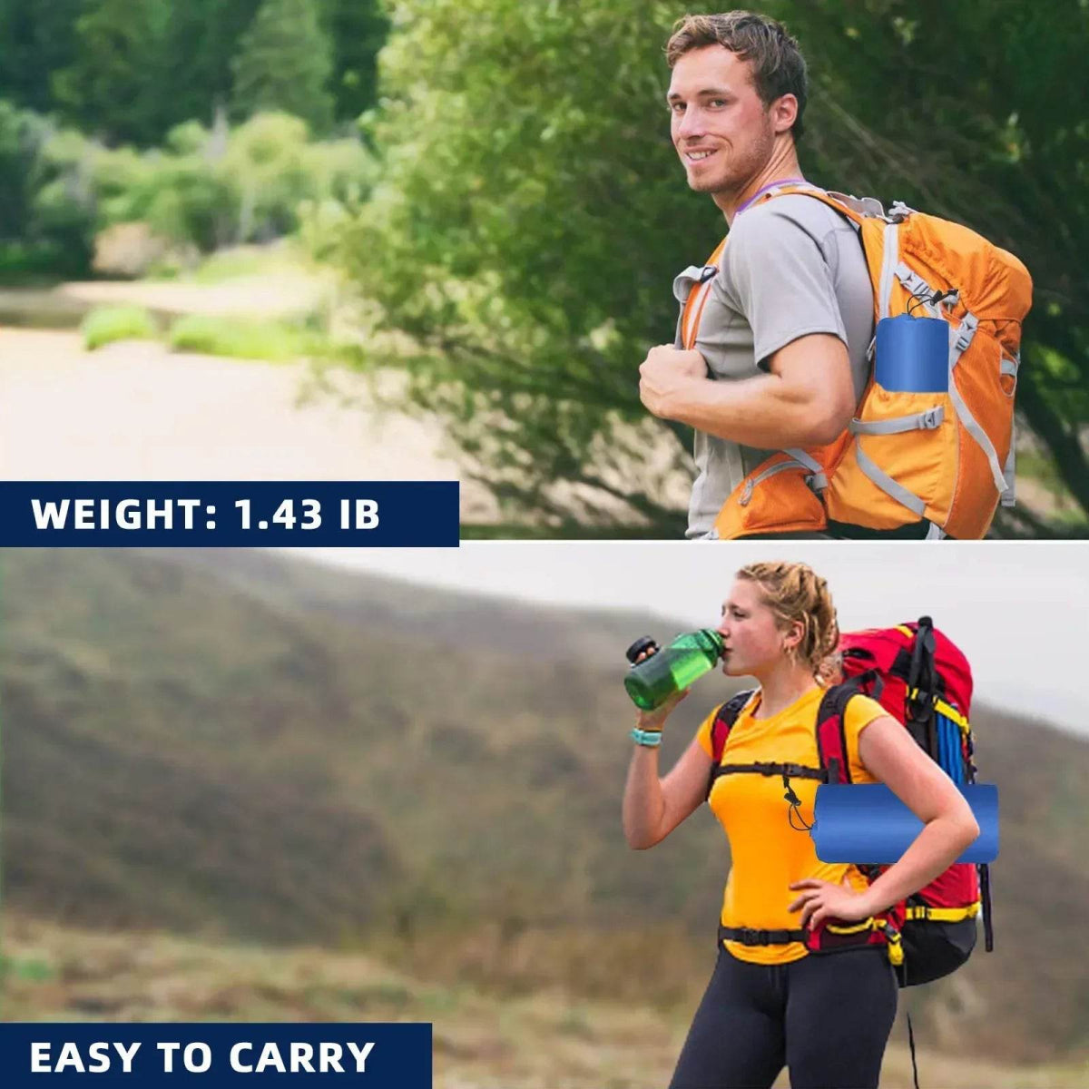 Ultralight Inflatable Camping Sleeping Pad with Pillow - Sleep Galleria