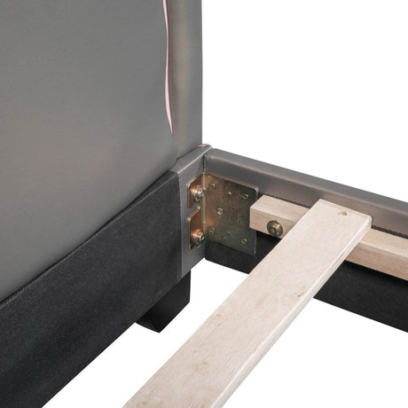 Upholstered PU Leather Platform Bed With Rabbit Ornament - Sleep Galleria