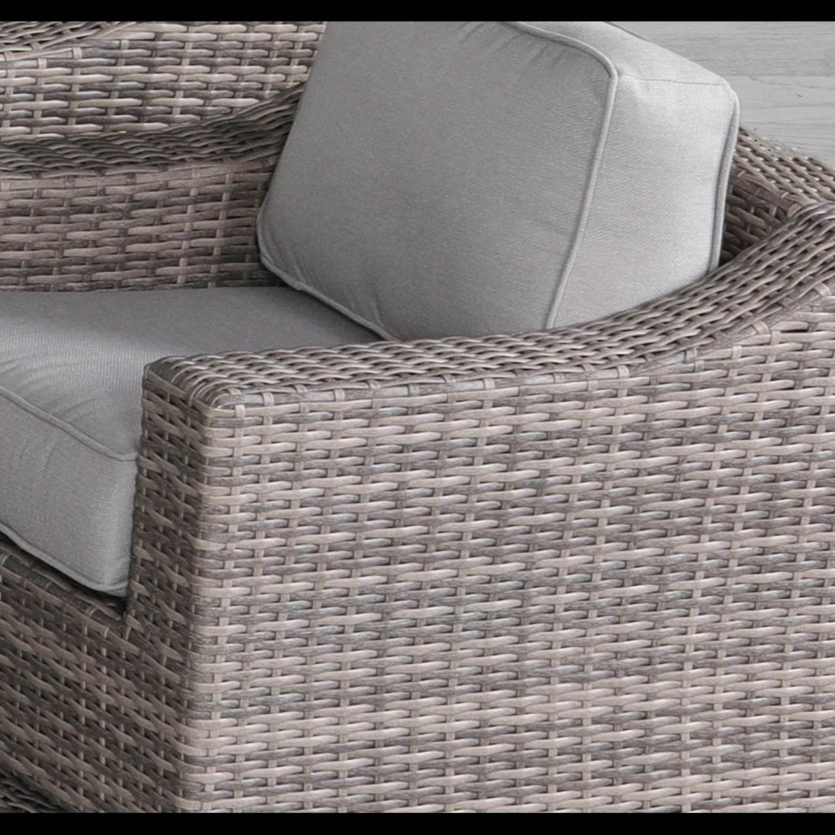 Weather - Resistant Wicker Swivel Patio Chair With Cushions - Veluna - Omega Lifestyles