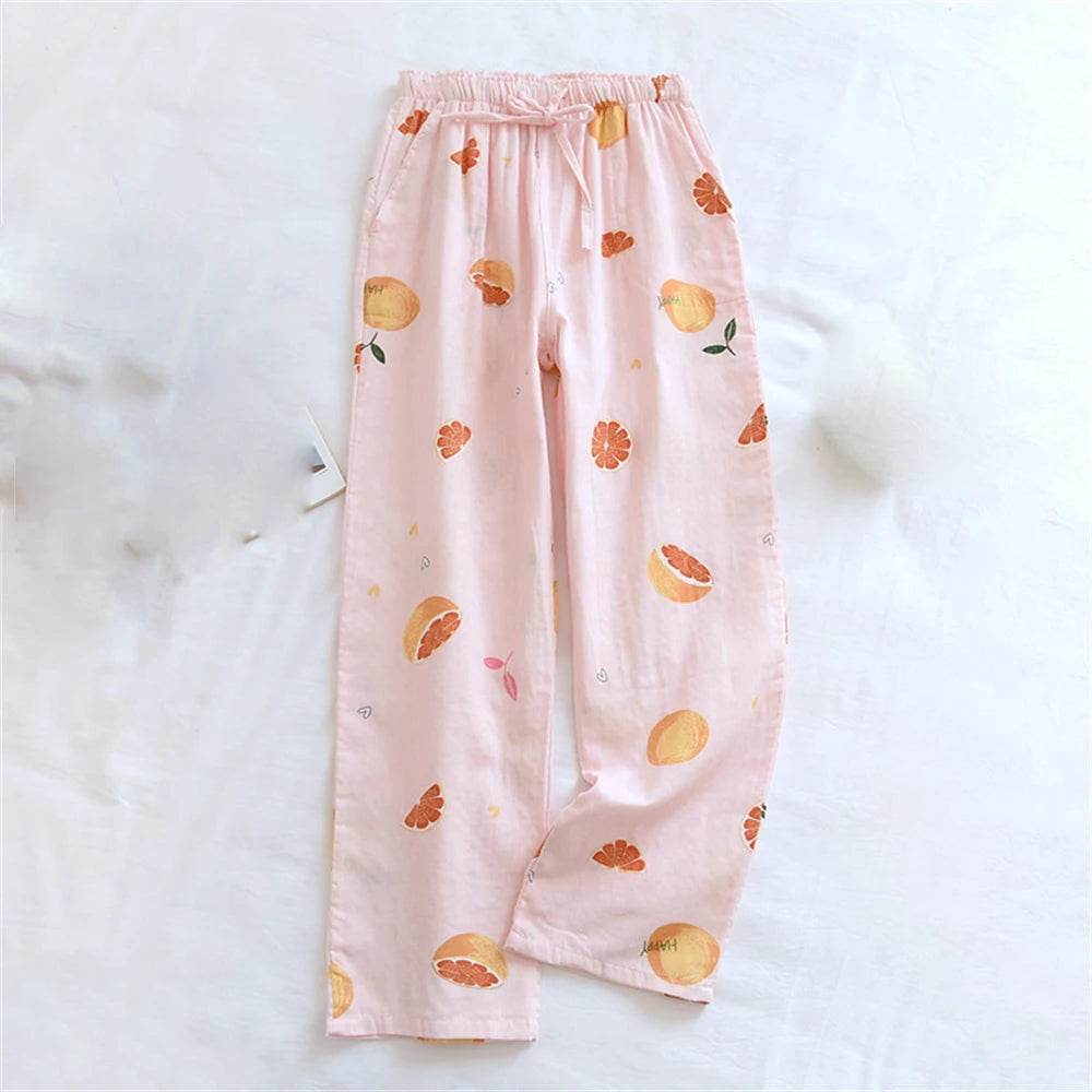 Women’s Cotton Printed Loose Pajama Sleep Bottoms - Sleep Galleria