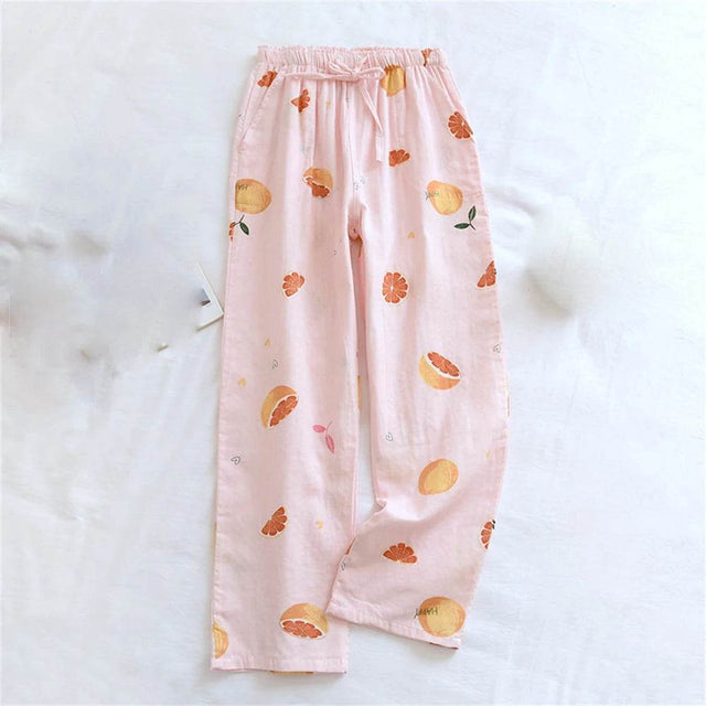 Women’s Cotton Printed Loose Pajama Sleep Bottoms - Omega Lifestyles