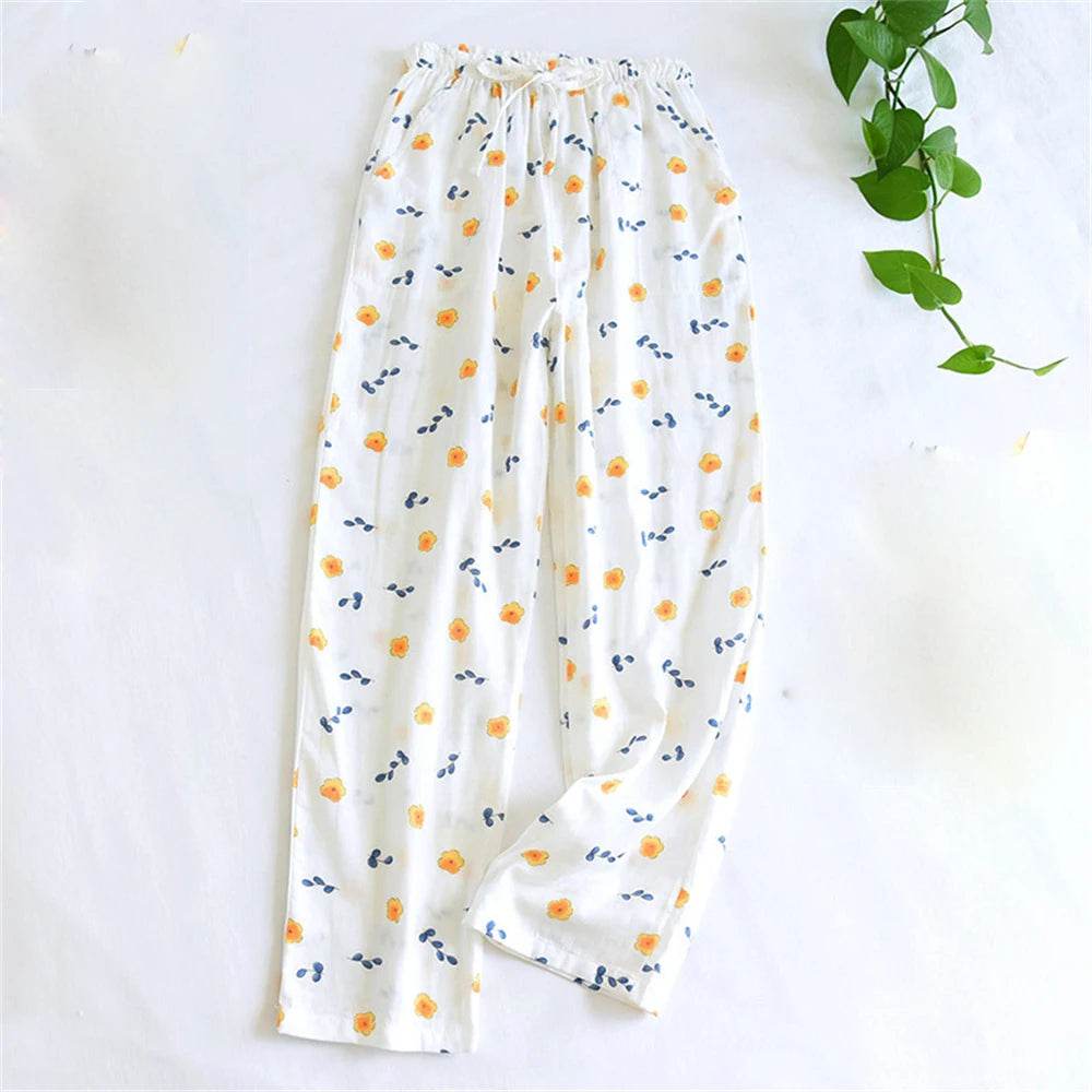 Women’s Cotton Printed Loose Pajama Sleep Bottoms - Sleep Galleria