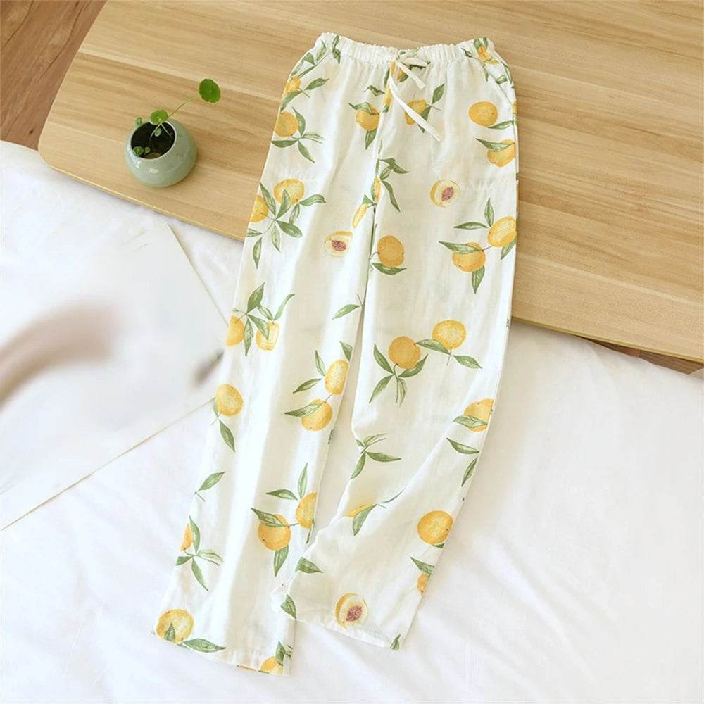 Women’s Cotton Printed Loose Pajama Sleep Bottoms - Sleep Galleria