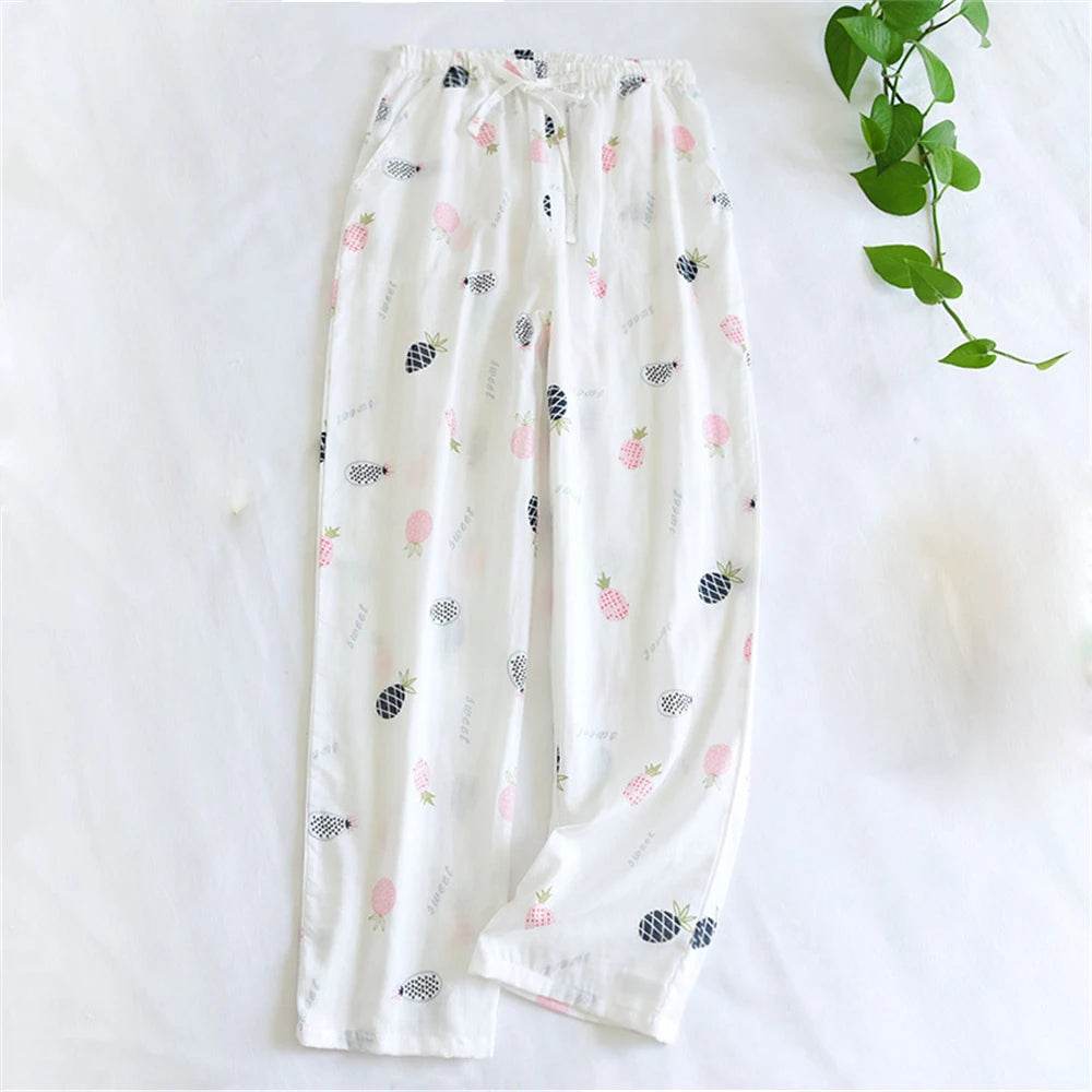 Women’s Cotton Printed Loose Pajama Sleep Bottoms - Sleep Galleria