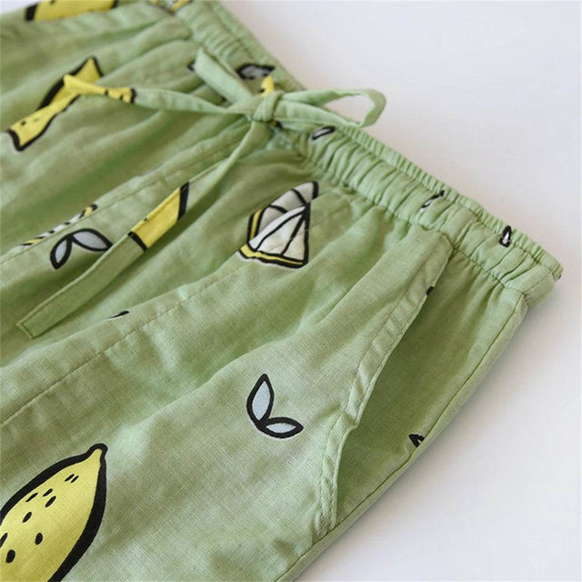 Women’s Cotton Printed Loose Pajama Sleep Bottoms - Omega Lifestyles