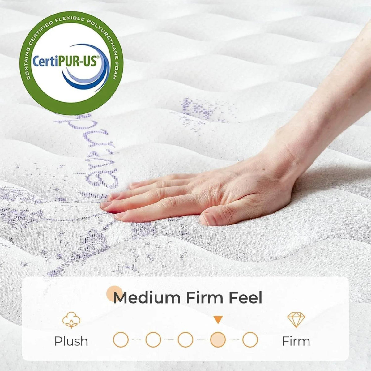 10-Inch Lavender Memory Foam Mattress - Sleep Galleria