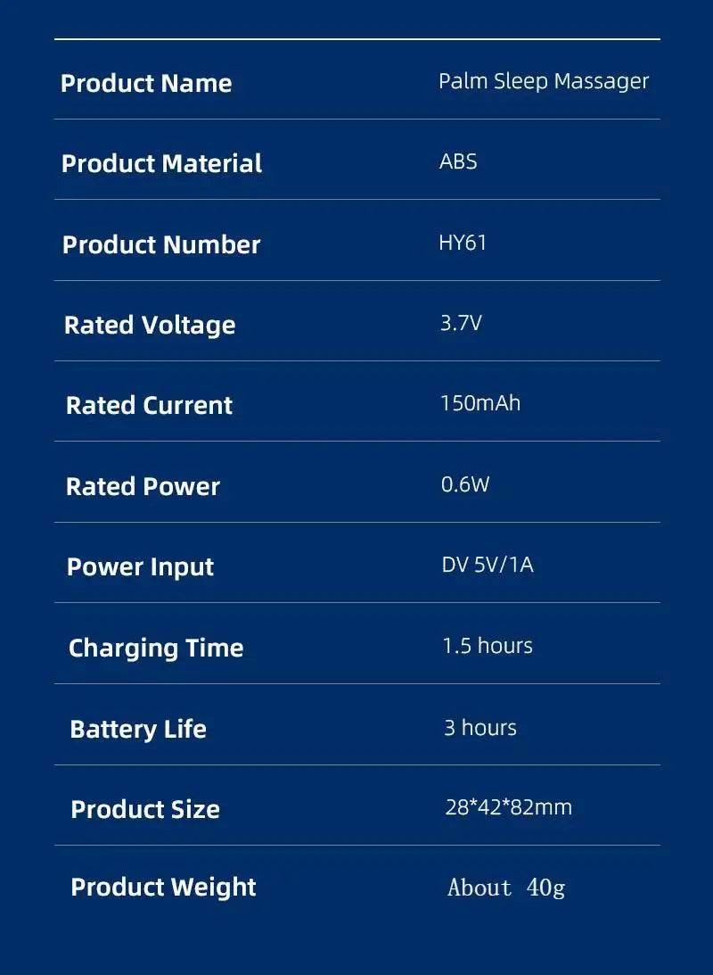 Palm Sleep Massager Electric Handheld Sleep Aid Device - Sleep Galleria