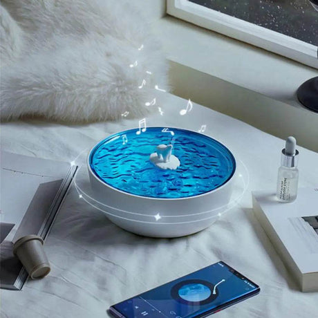 Wireless White Noise Speaker Lamp with Light Projector - Sleep Galleria