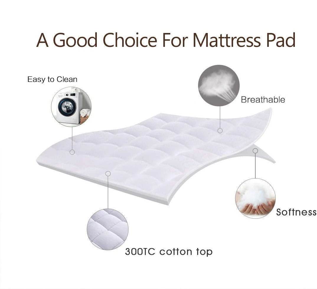 Cooling Quilted Pillow Top Mattress Protector - Sleep Galleria