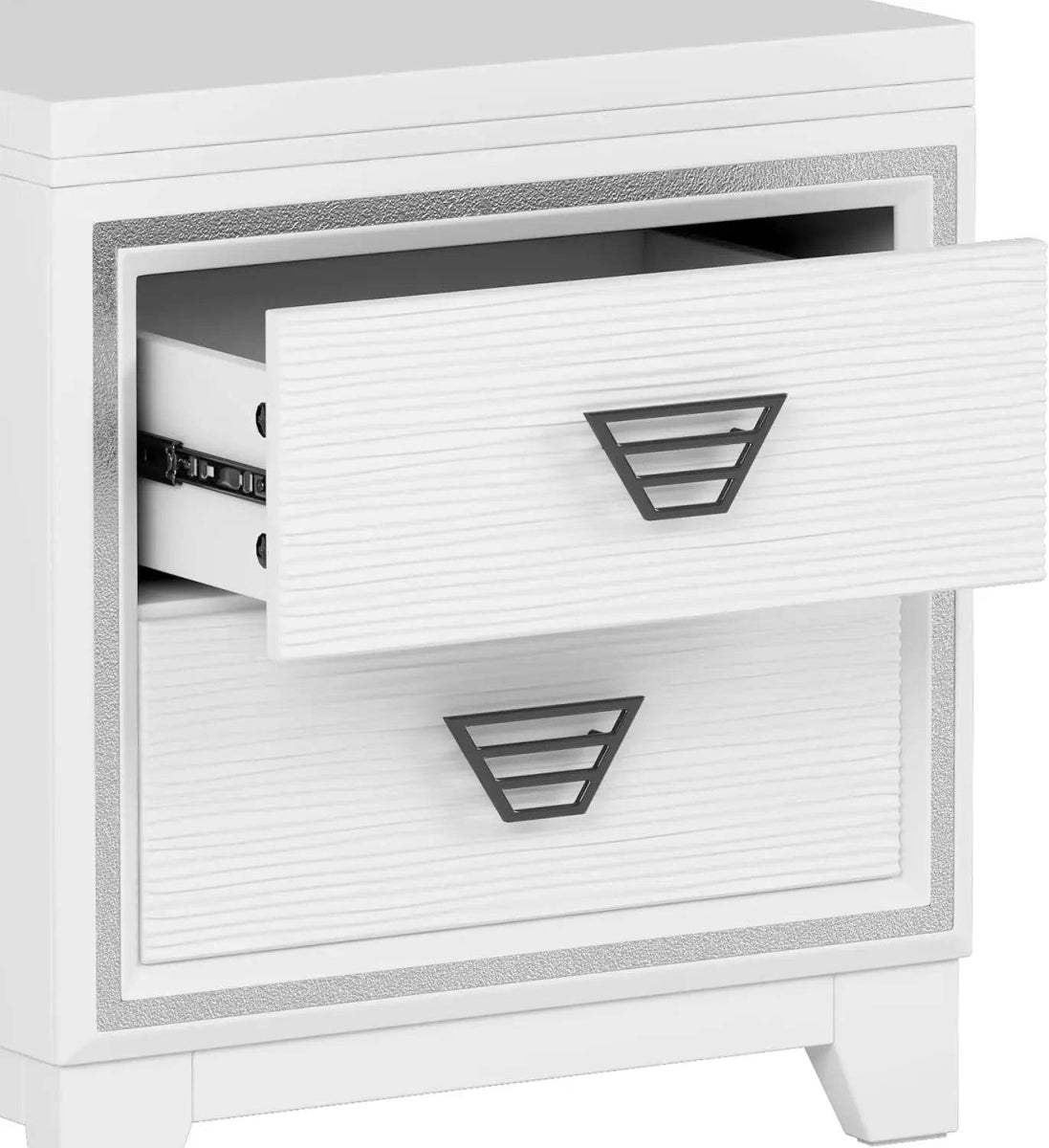 3-Piece Modern Upholstered Bedroom Furniture Set With LED Lights - Omega Lifestyles