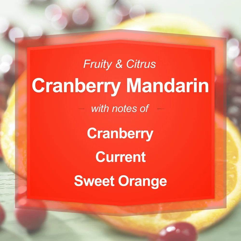 Cranberry Mandarin Scented 20 oz Glass Jar Candle - Sleep Galleria