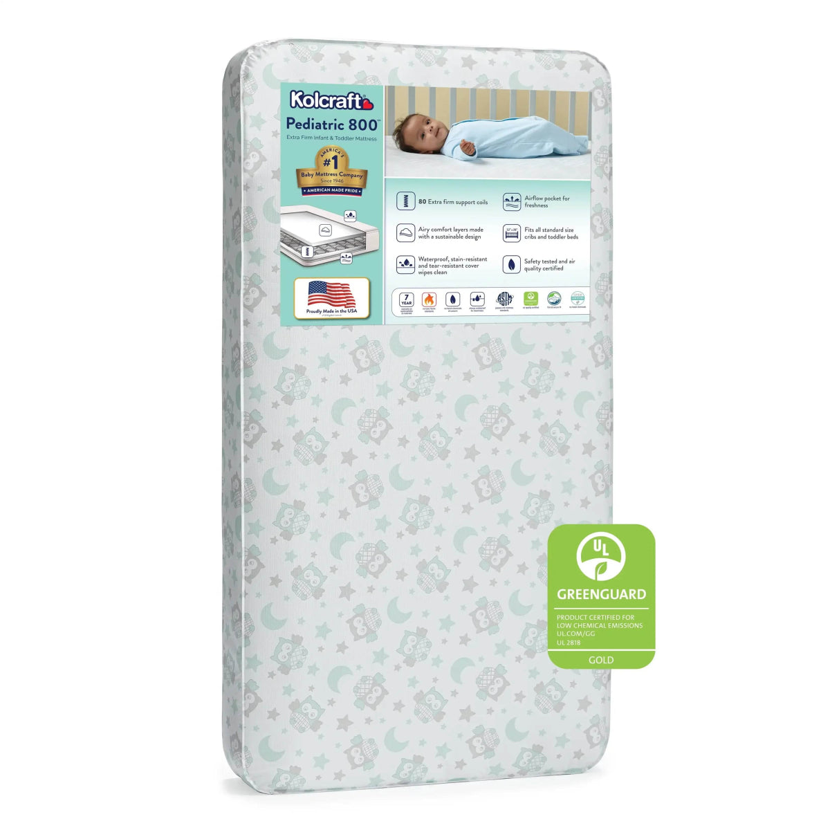 Extra Firm Waterproof Baby Crib Toddler Mattress With Coils - Sleep Galleria
