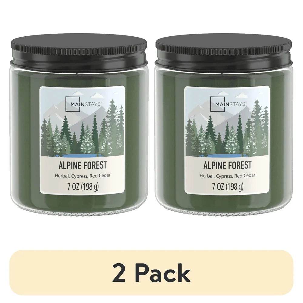 Pack Of 2 Alpine Forest Scented Jar Candles - Sleep Galleria