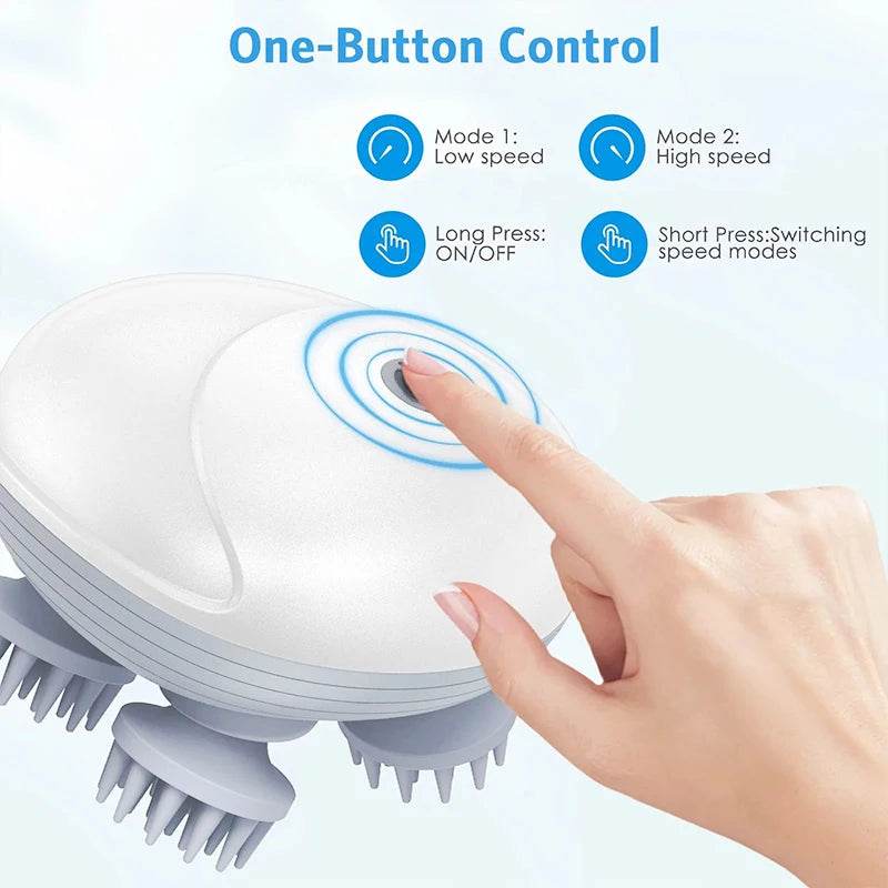 Electric Deep Scalp Massager With Silicone Heads - Sleep Galleria