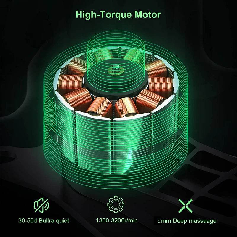 Electric Deep Tissue Massage Gun With 8 Heads - Sleep Galleria