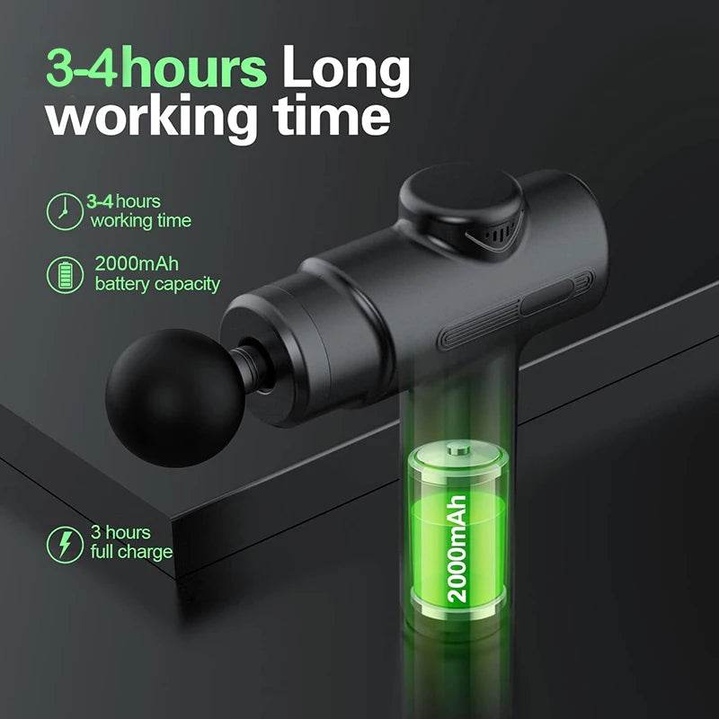 Electric Deep Tissue Massage Gun With 8 Heads - Sleep Galleria