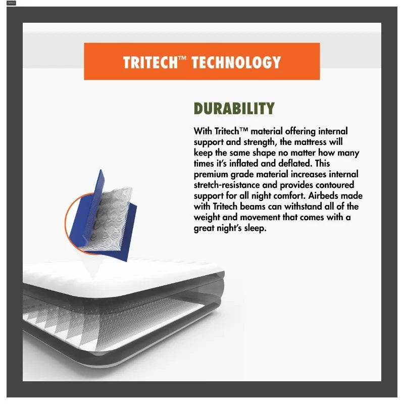 14-Inch Inflatable Air Mattress with Built-In Pump - Sleep Galleria