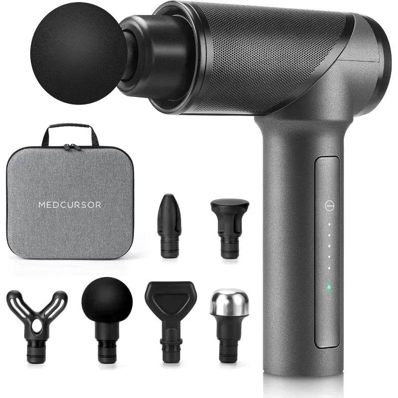 High-Intensity Brushless Motor Deep Tissue Massage Gun with 6 Heads - Sleep Galleria